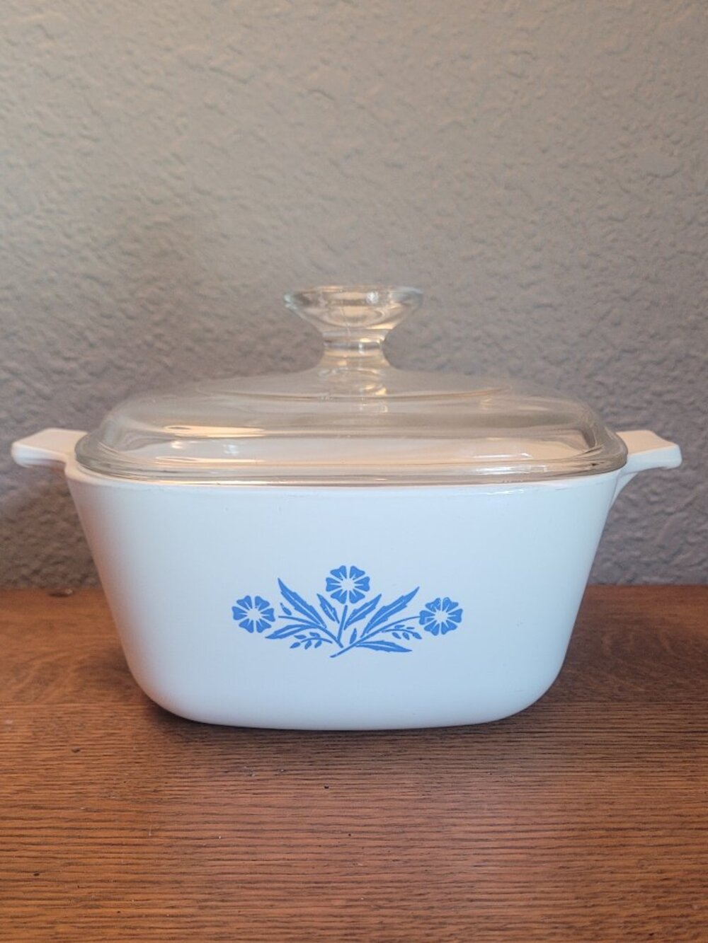 Rare Corning Ware Blue Cornflower1.5 Qt Casserole Dish BLUE STAMP 1960's+Lid A7C